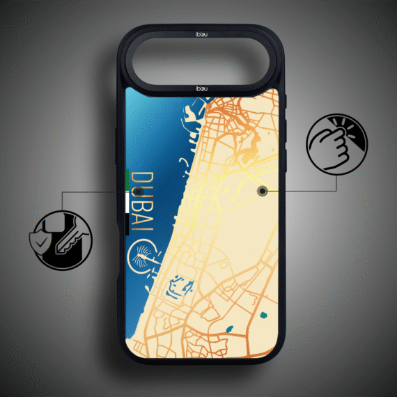 Etui do iPhone Air IBIZU DropGuard Matt z MagSafe, Mapy Świata, Dubai (6)