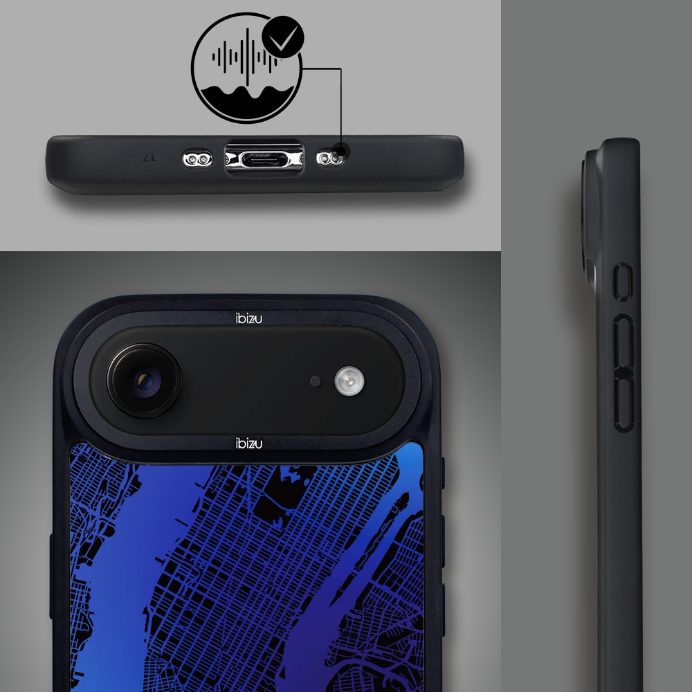 Etui do iPhone Air IBIZU DropGuard Matt z MagSafe, Mapy Świata, New York (2)