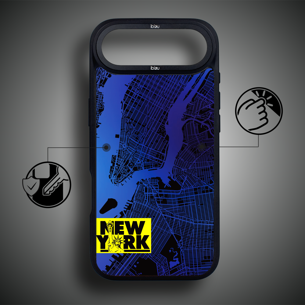 Etui do iPhone Air IBIZU DropGuard Matt z MagSafe, Mapy Świata, New York (6)
