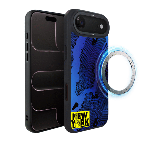 Etui do iPhone Air IBIZU DropGuard Matt z MagSafe, Mapy Świata, New York (7)