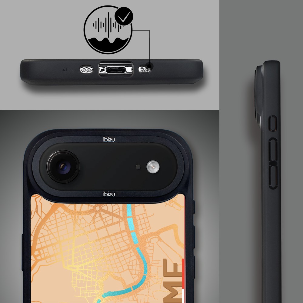 Etui do iPhone Air IBIZU DropGuard Matt z MagSafe, Mapy Świata, Rome8