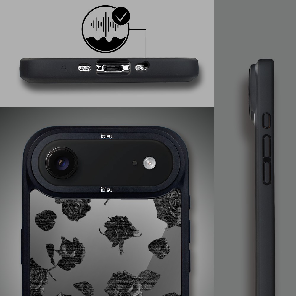 Etui do iPhone Air IBIZU DropGuard Matt z MagSafe, Midnight, Cienie liści1