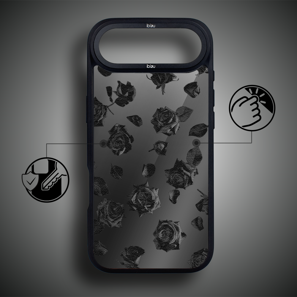 Etui do iPhone Air IBIZU DropGuard Matt z MagSafe, Midnight, Cienie liści5