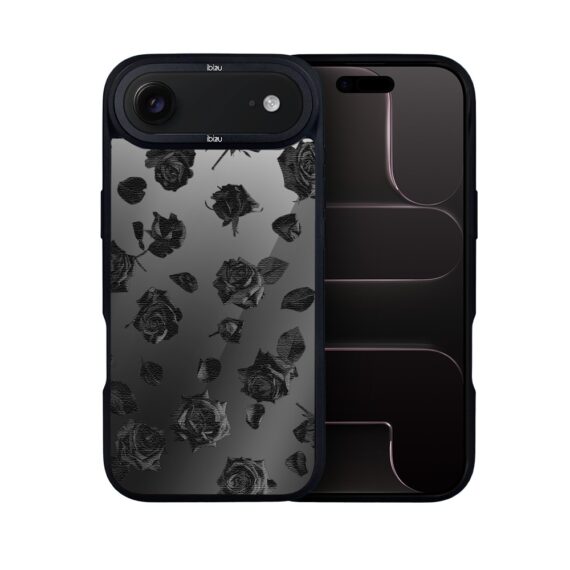 Etui do iPhone Air IBIZU DropGuard Matt z MagSafe, Midnight, Cienie liści7