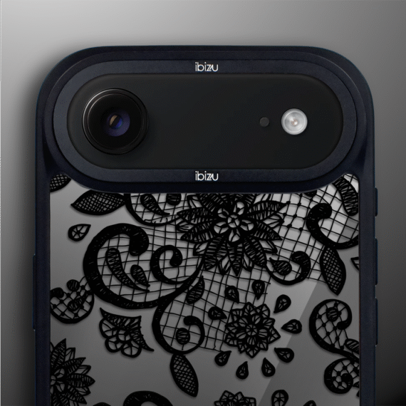 Etui do iPhone Air IBIZU DropGuard Matt z MagSafe, Midnight, Koronkowa czerń1