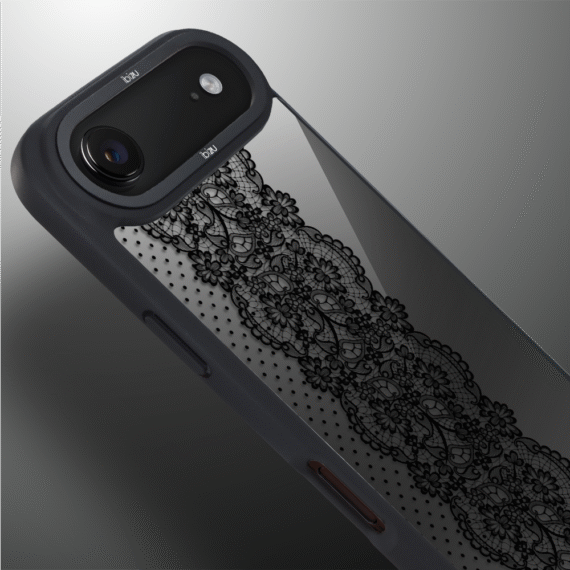 Etui do iPhone Air IBIZU DropGuard Matt z MagSafe, Midnight, Ornamentowa koronka pop3