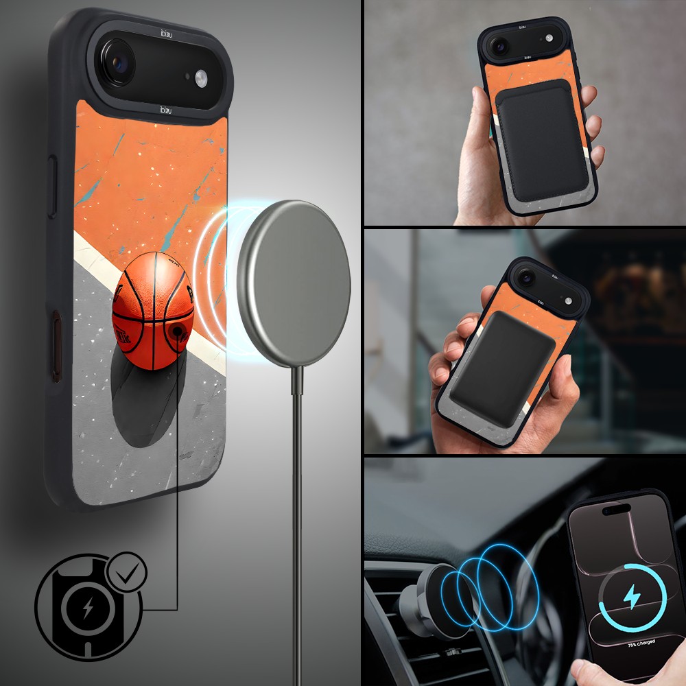Etui do iPhone Air IBIZU DropGuard Matt z MagSafe, #Move, Koszykówka5
