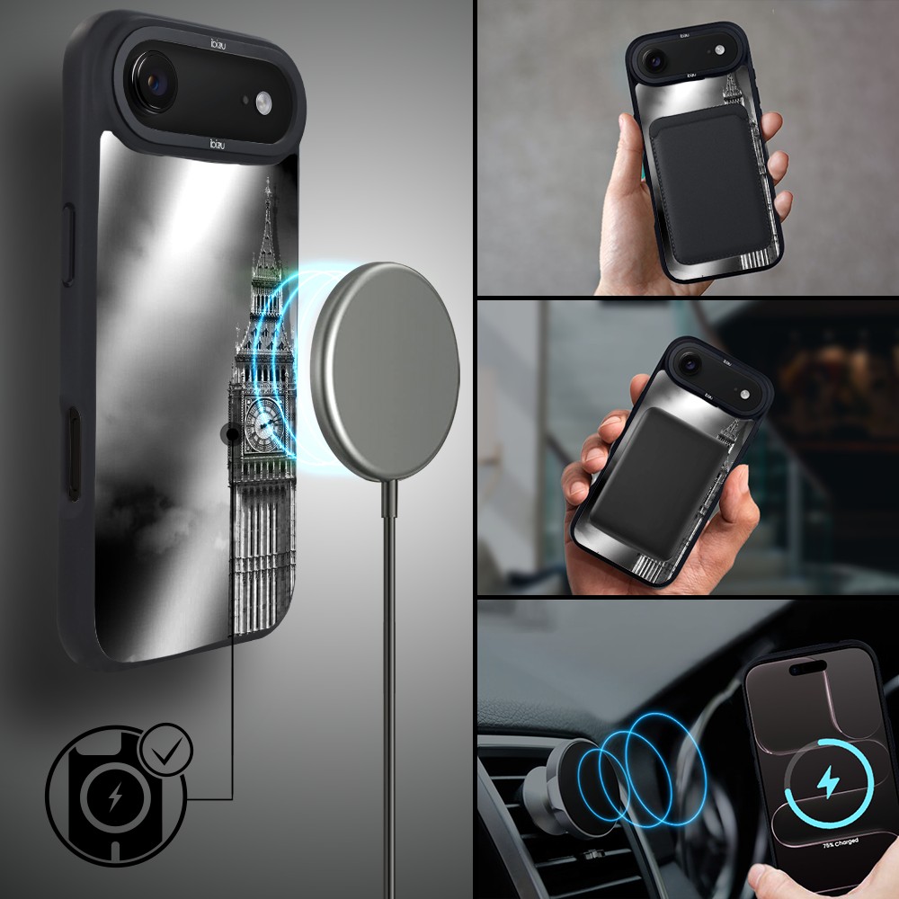 Etui do iPhone Air IBIZU DropGuard Matt z MagSafe, Noir City, Big Ben5