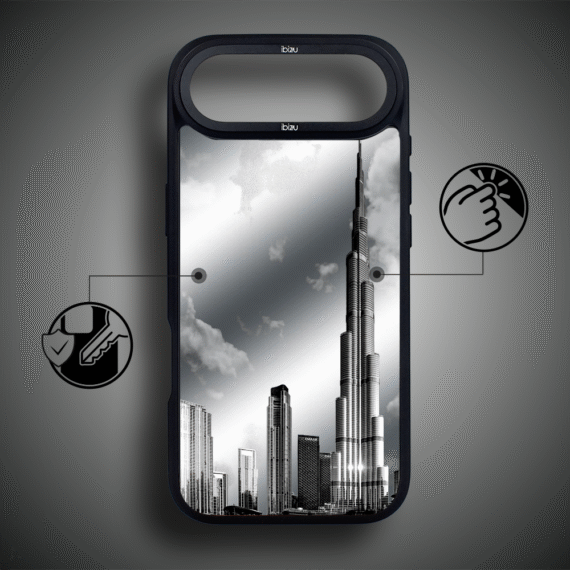 Etui do iPhone Air IBIZU DropGuard Matt z MagSafe, Noir City, Burj Khalifa4