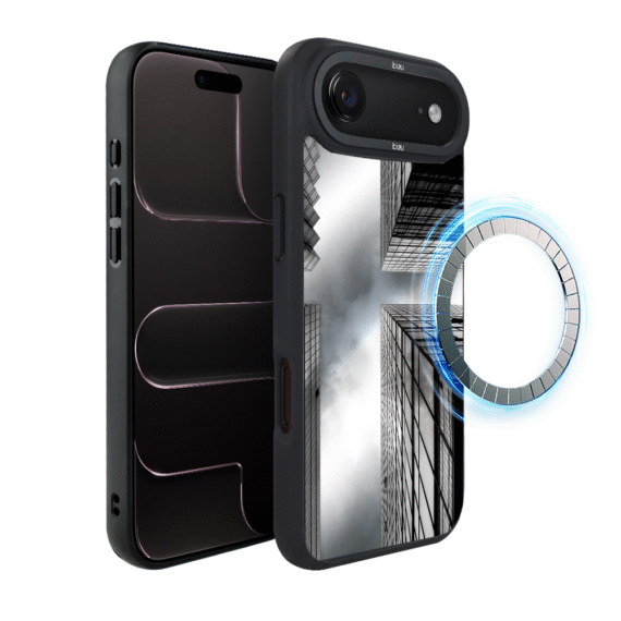 Etui do iPhone Air IBIZU DropGuard Matt z MagSafe, Noir City, Drapacze Chmur3