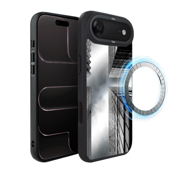 Etui do iPhone Air IBIZU DropGuard Matt z MagSafe, Noir City, Drapacze Chmur