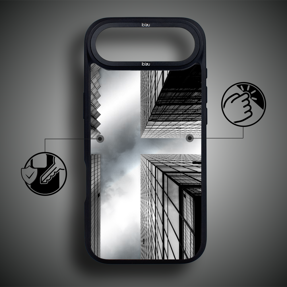 Etui do iPhone Air IBIZU DropGuard Matt z MagSafe, Noir City, Drapacze Chmur4