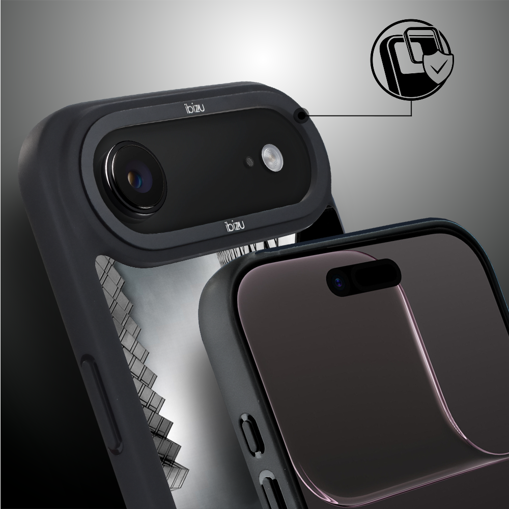 Etui do iPhone Air IBIZU DropGuard Matt z MagSafe, Noir City, Drapacze Chmur7