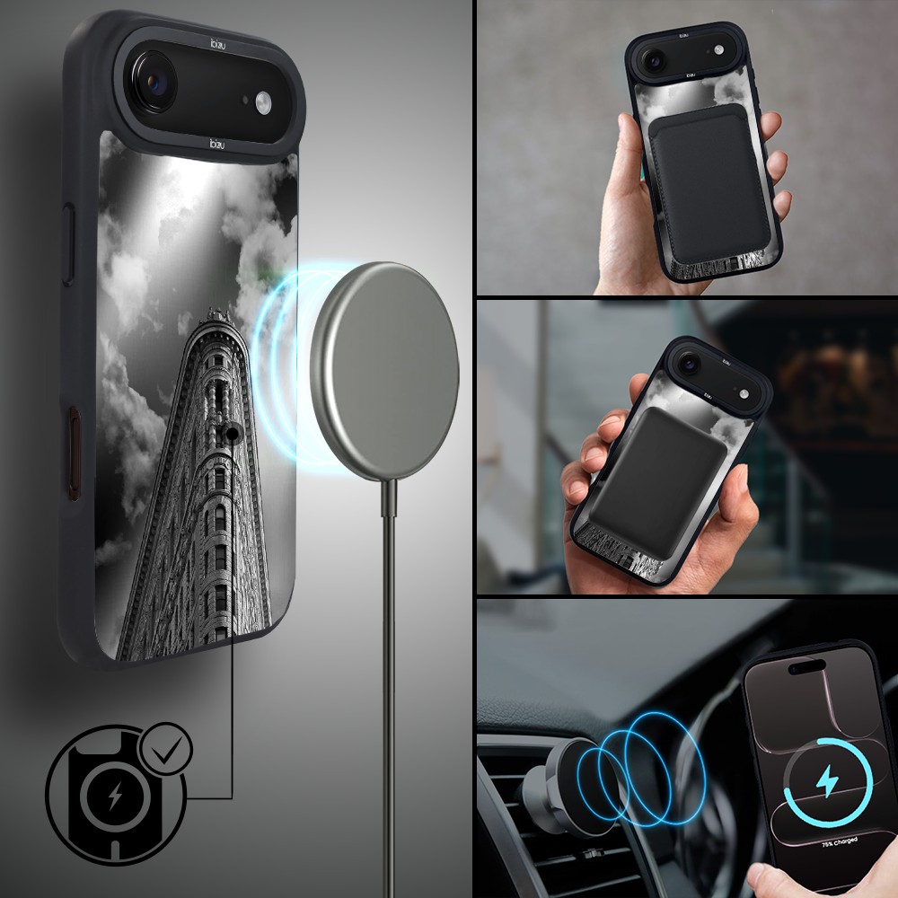 Etui do iPhone Air IBIZU DropGuard Matt z MagSafe, Noir City, Flatiron5