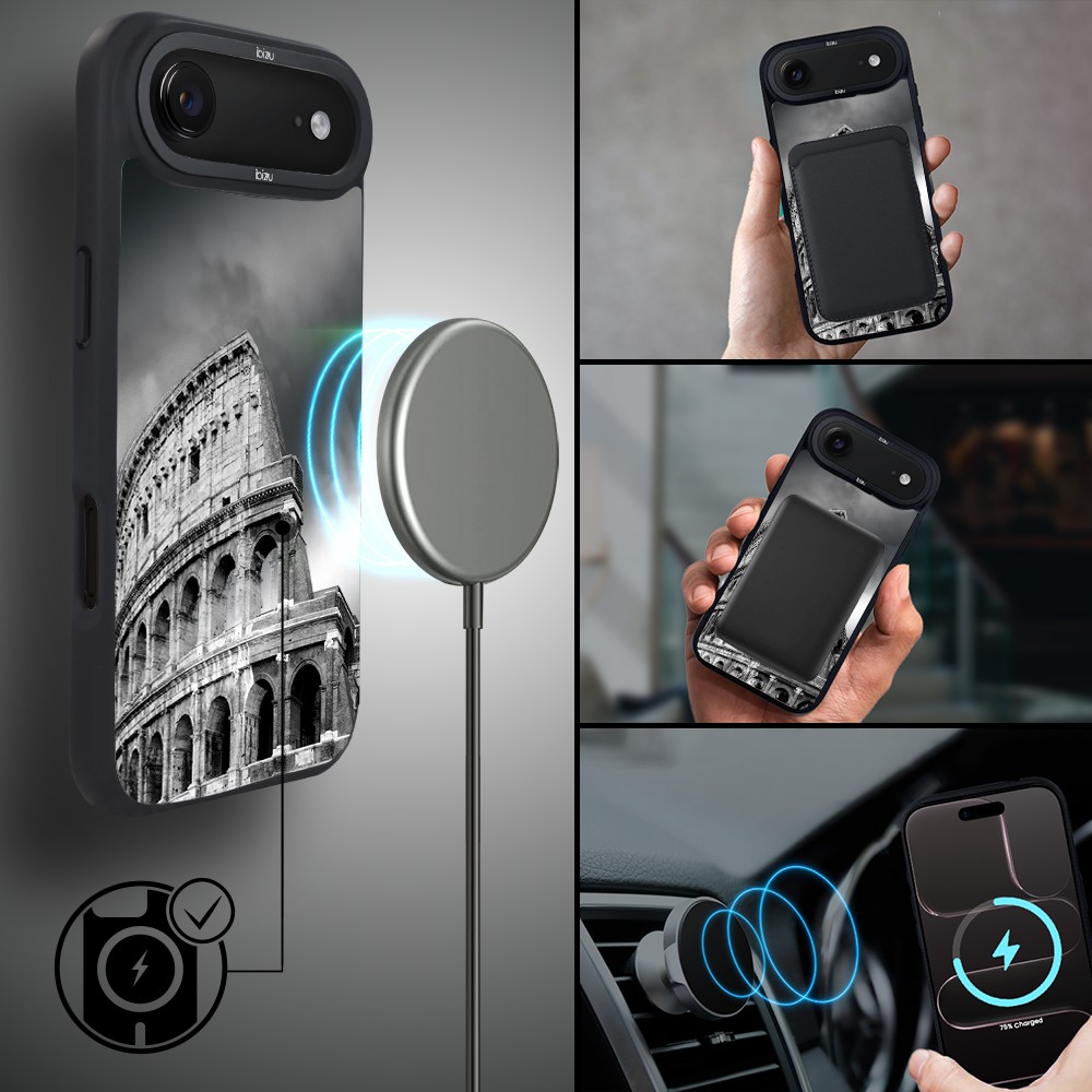 Etui do iPhone Air IBIZU DropGuard Matt z MagSafe, Noir City, Koloseum6