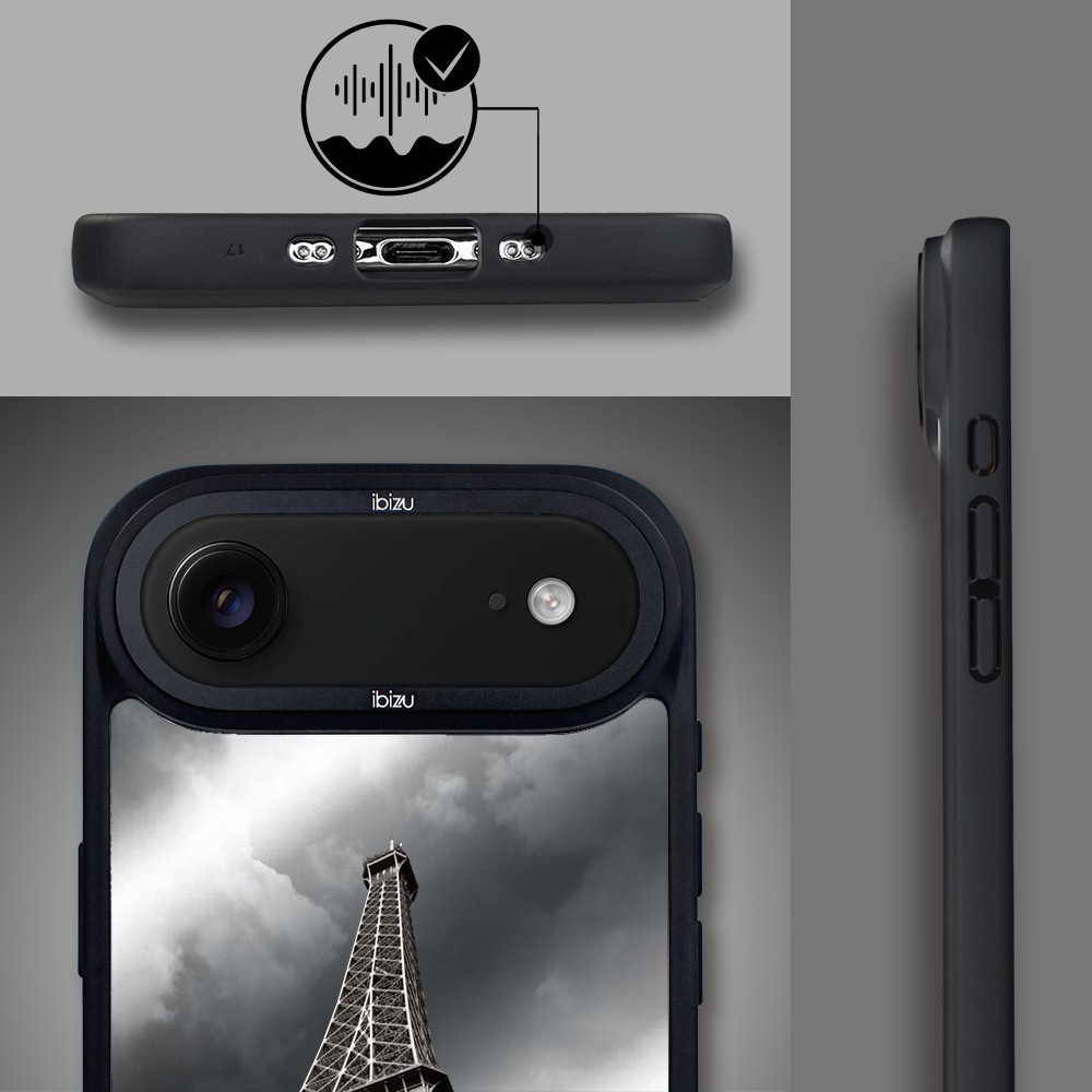 Etui do iPhone Air IBIZU DropGuard Matt z MagSafe, Noir City, Wieża Eiffla1