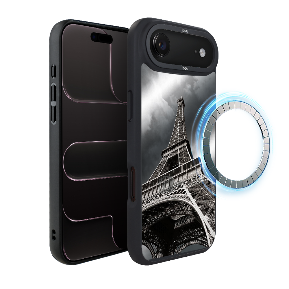 Etui do iPhone Air IBIZU DropGuard Matt z MagSafe, Noir City, Wieża Eiffla