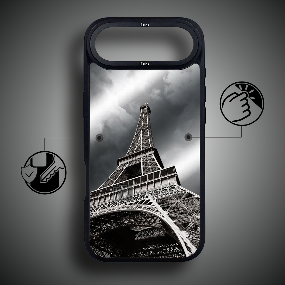 Etui do iPhone Air IBIZU DropGuard Matt z MagSafe, Noir City, Wieża Eiffla5