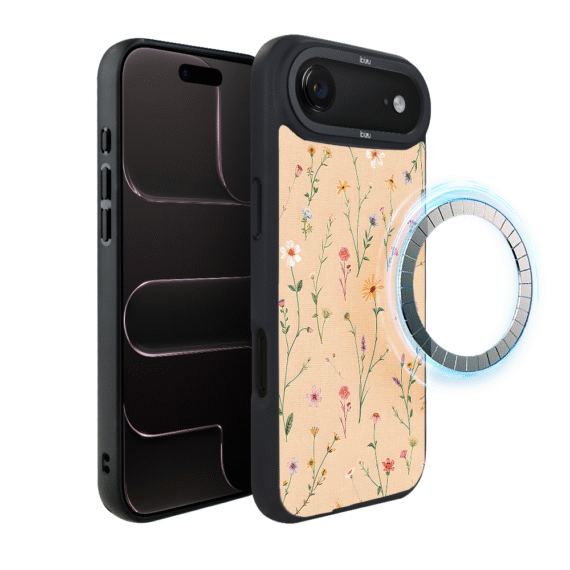 Etui do iPhone Air IBIZU DropGuard Matt z MagSafe, Pastel Bloom, Koralowa łąka3