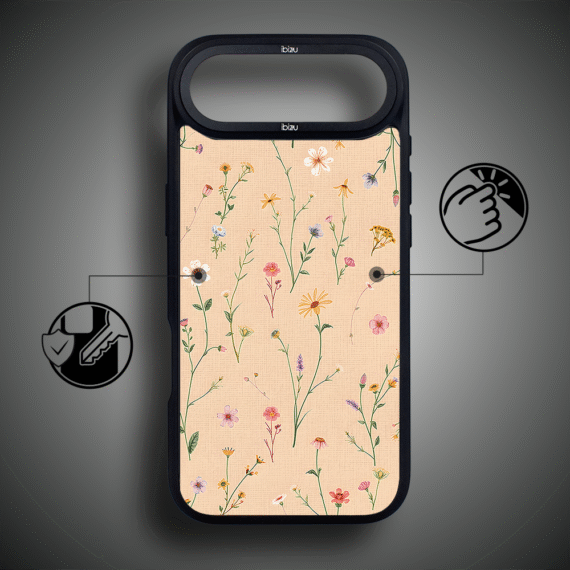 Etui do iPhone Air IBIZU DropGuard Matt z MagSafe, Pastel Bloom, Koralowa łąka4