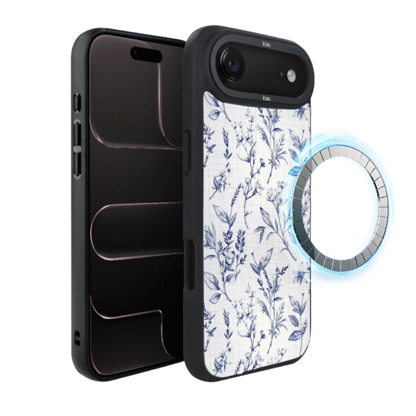 Etui do iPhone Air IBIZU DropGuard Matt z MagSafe, Pastel Bloom, Lazurowe szepty
