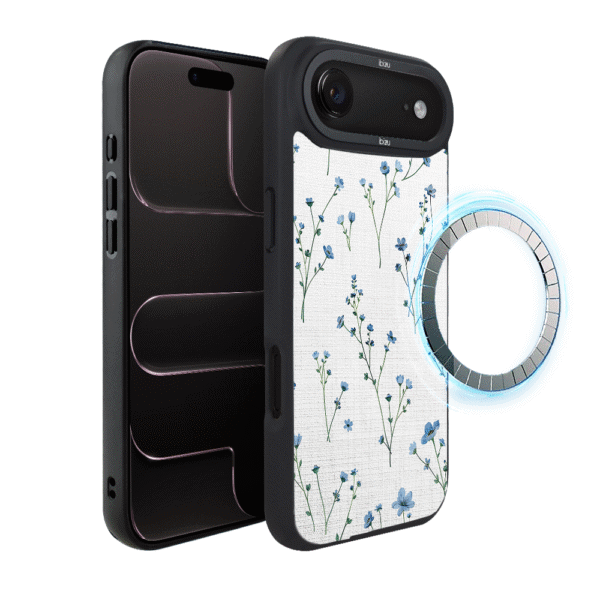 Etui do iPhone Air IBIZU DropGuard Matt z MagSafe, Pastel Bloom, Niebieski sen