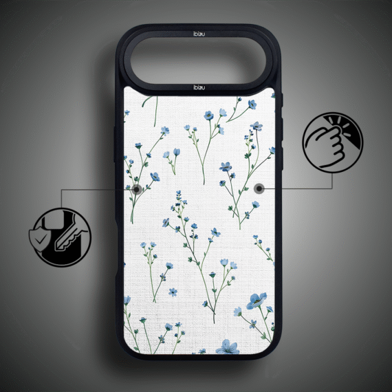 Etui do iPhone Air IBIZU DropGuard Matt z MagSafe, Pastel Bloom, Niebieski sen4