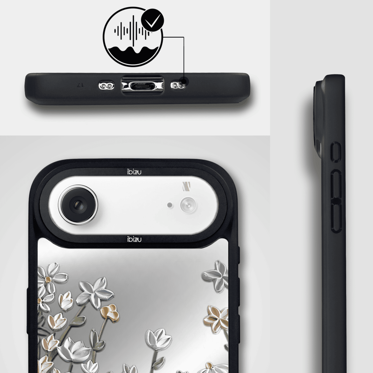 Etui do iPhone Air IBIZU DropGuard Matt z MagSafe, Relief Garden, Wiosenna łąka (2)