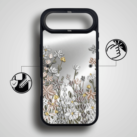 Etui do iPhone Air IBIZU DropGuard Matt z MagSafe, Relief Garden, Wiosenna łąka (6)