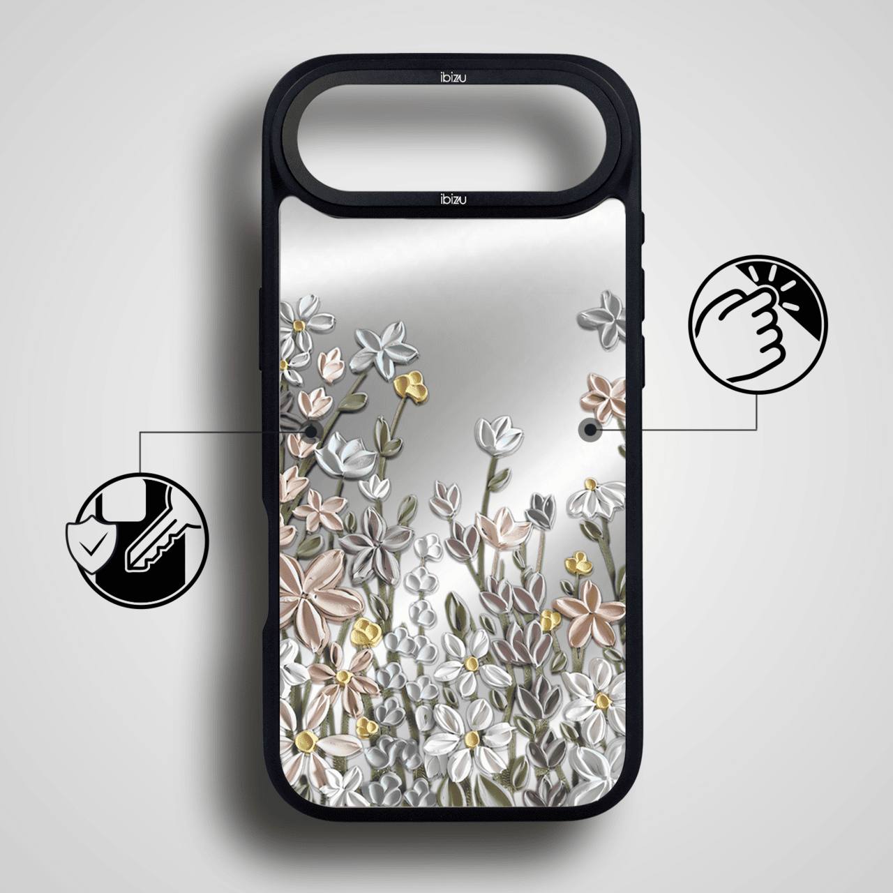 Etui do iPhone Air IBIZU DropGuard Matt z MagSafe, Relief Garden, Wiosenna łąka (6)