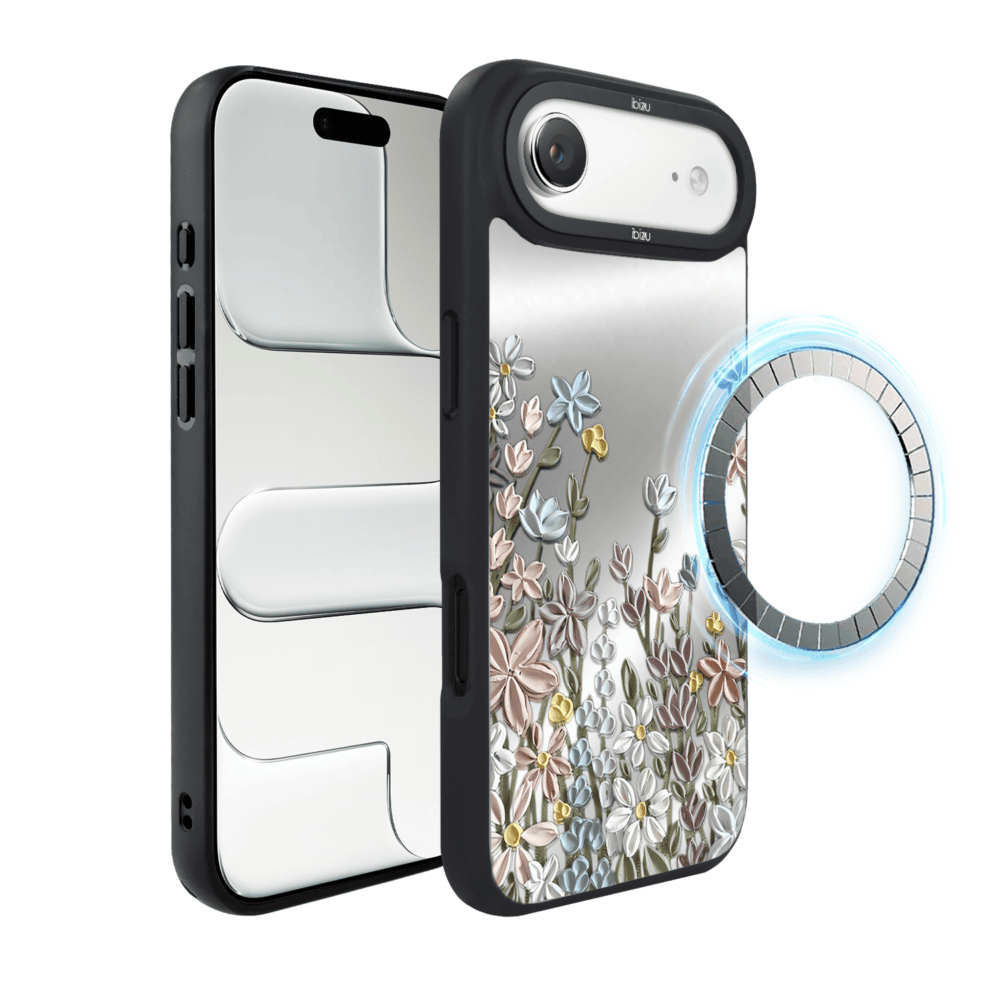 Etui do iPhone Air IBIZU DropGuard Matt z MagSafe, Relief Garden, Wiosenna łąka (7)
