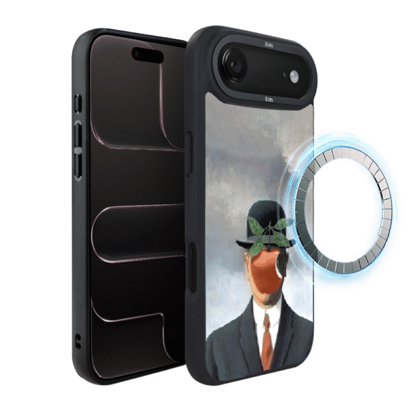 Etui do iPhone Air IBIZU DropGuard Matt z MagSafe, Rene Magritte, syn człowieczy