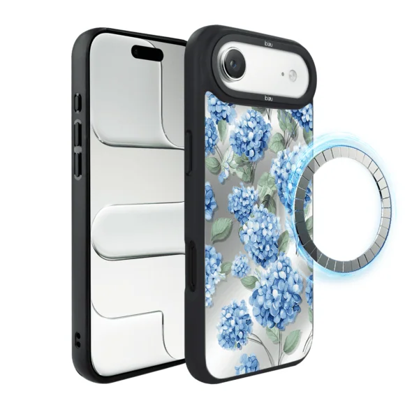 Etui do iPhone Air IBIZU DropGuard Matt z MagSafe, Szafirowa Hortensja (6)