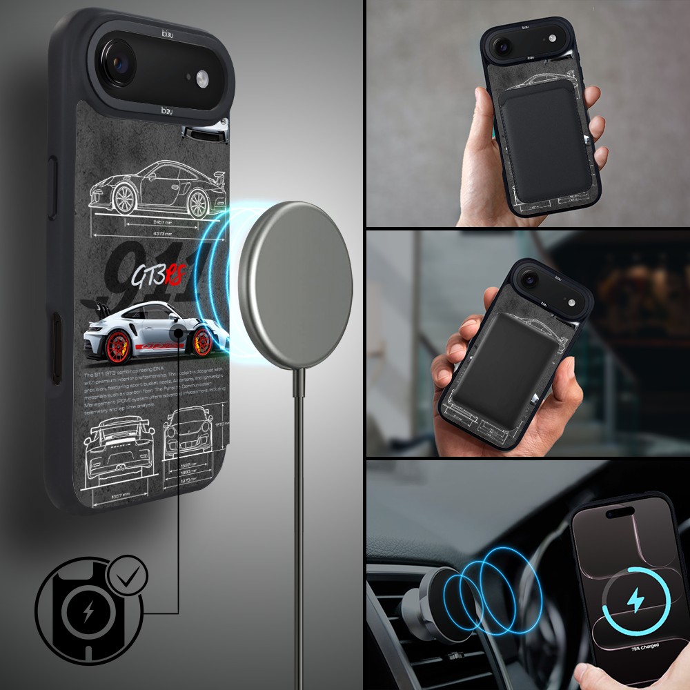 Etui do iPhone Air IBIZU DropGuard Matt z MagSafe, TechDrive, 911 GT3 RS3
