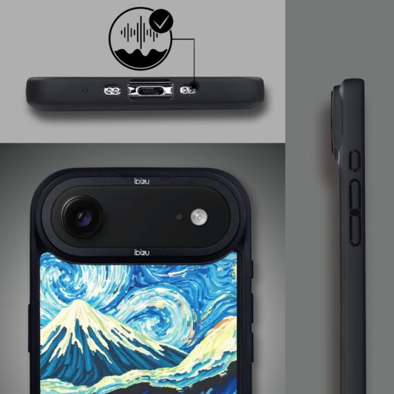 Etui do iPhone Air IBIZU DropGuard Matt z MagSafe, Van Gogh, gwieździsta noc1