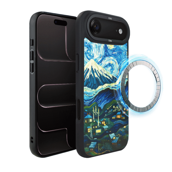 Etui do iPhone Air IBIZU DropGuard Matt z MagSafe, Van Gogh, gwieździsta noc6
