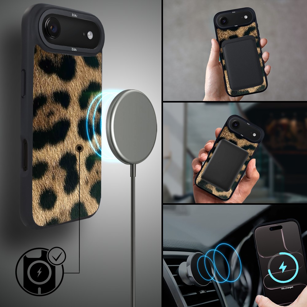 Etui do iPhone Air IBIZU DropGuard Matt z MagSafe, Zew Natury, Lampart4