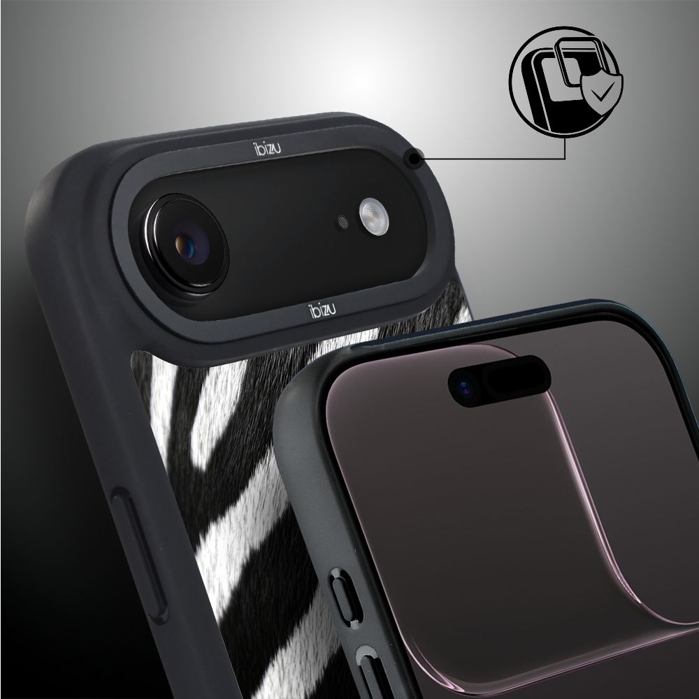 Etui do iPhone Air IBIZU DropGuard Matt z MagSafe, Zew Natury, Zebra3