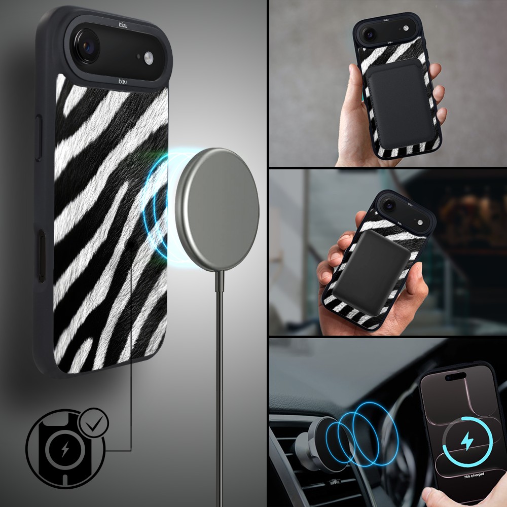 Etui do iPhone Air IBIZU DropGuard Matt z MagSafe, Zew Natury, Zebra5