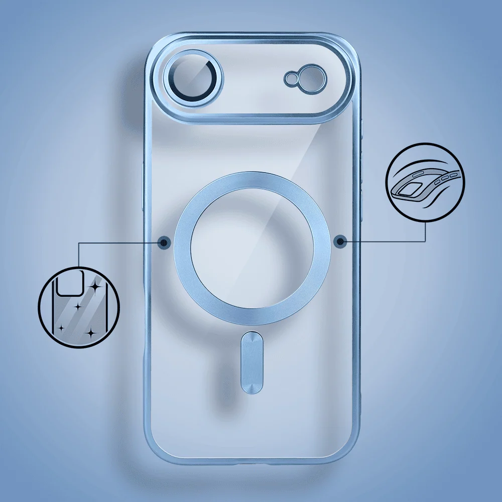 Etui-do-iPhone-Air-MagSafe-Luxury-Protect-przezroczyste-titanium-finish-hybrydowa-ochrona-kamery-niebieskie-pop