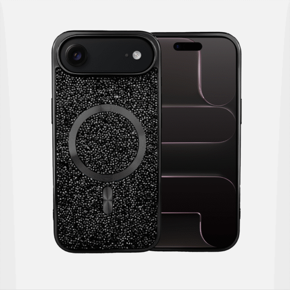 Etui do iPhone Air MagSafe Tresury Case, diamentowe, z błyszczącą ramką, czarne (6)