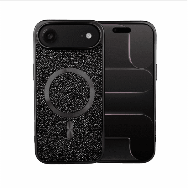 Etui do iPhone Air MagSafe Tresury Case, diamentowe, z błyszczącą ramką, czarne