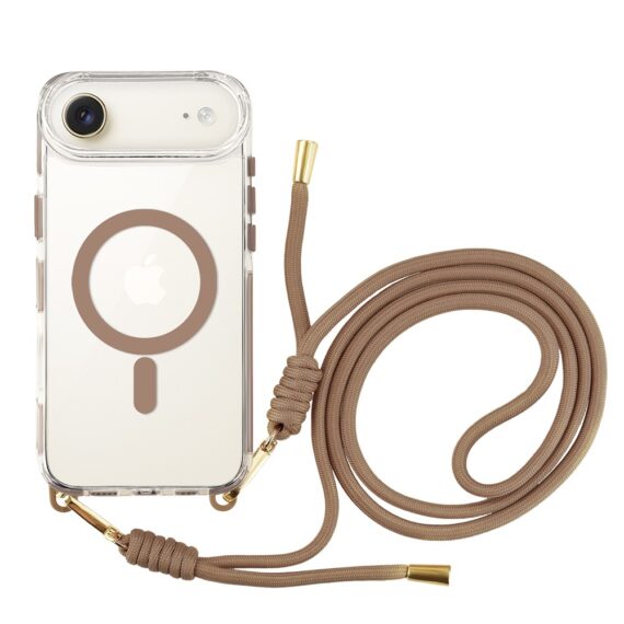 Etui do iPhone Air, MagSafe, ze smyczą, na ramię, crossbody, pustynny tytan (7)