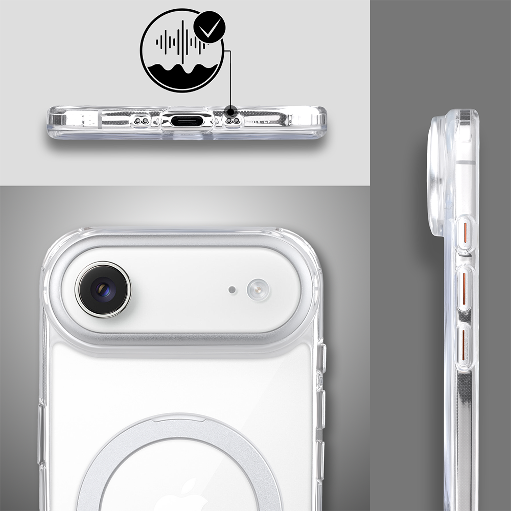 Etui do iPhone Air Metal Clear Cam MagSafe Stand z podstawką, twarde, przeźroczyste (2)