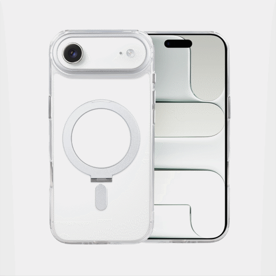 Etui do iPhone Air Metal Clear Cam MagSafe Stand z podstawką, twarde, przeźroczyste (4)