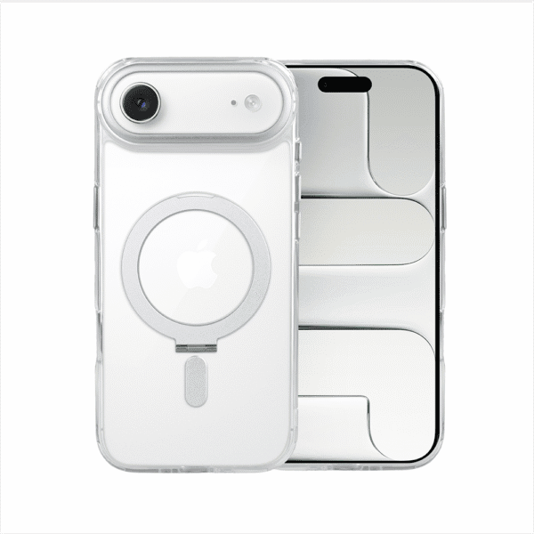 Etui do iPhone Air Metal Clear Cam MagSafe Stand z podstawką, twarde, przeźroczyste