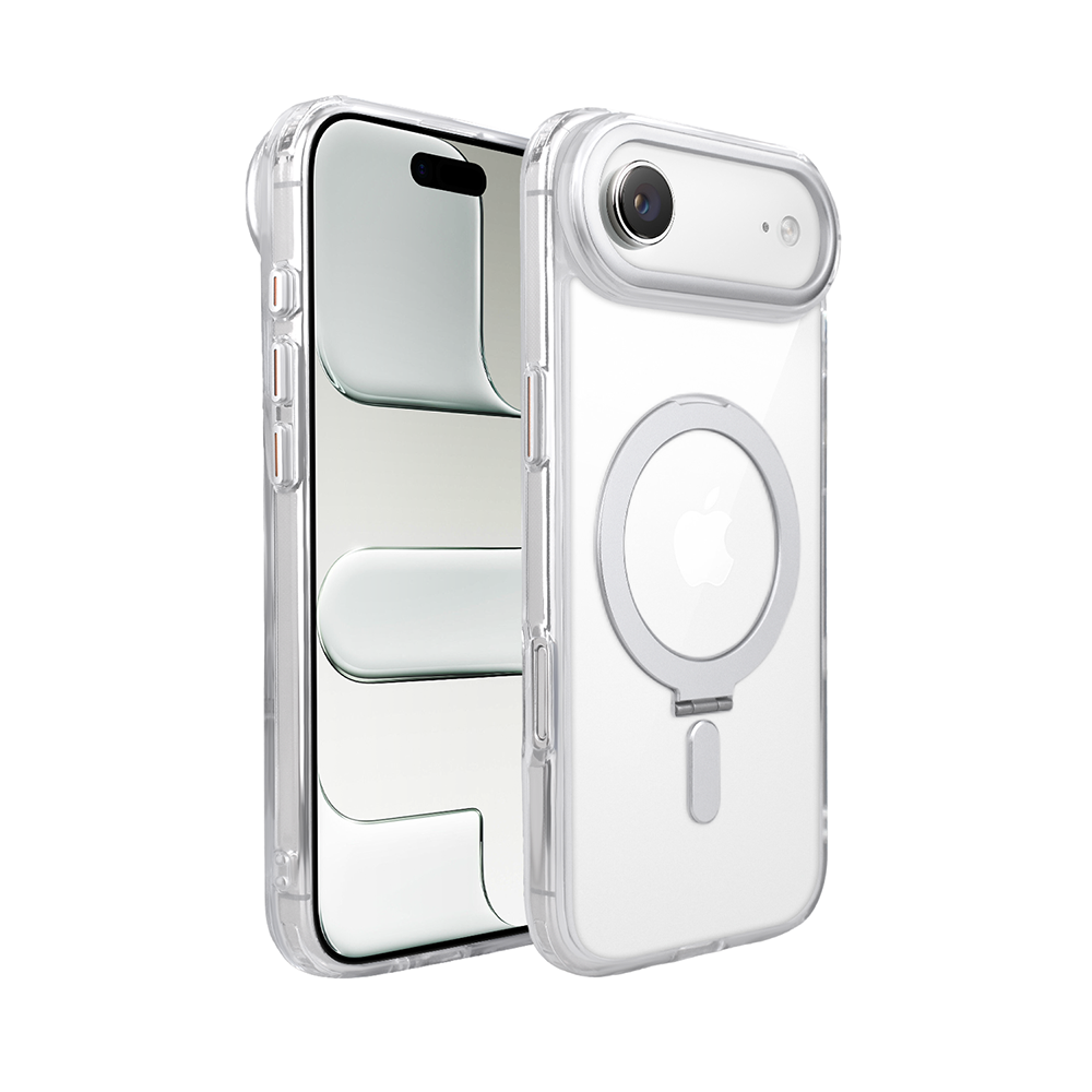 Etui do iPhone Air Metal Clear Cam MagSafe Stand z podstawką, twarde, przeźroczyste (6)