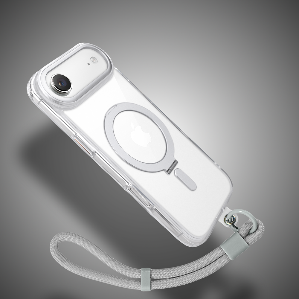 Etui do iPhone Air Metal Clear Cam MagSafe Stand z podstawką, twarde, przeźroczyste (8)