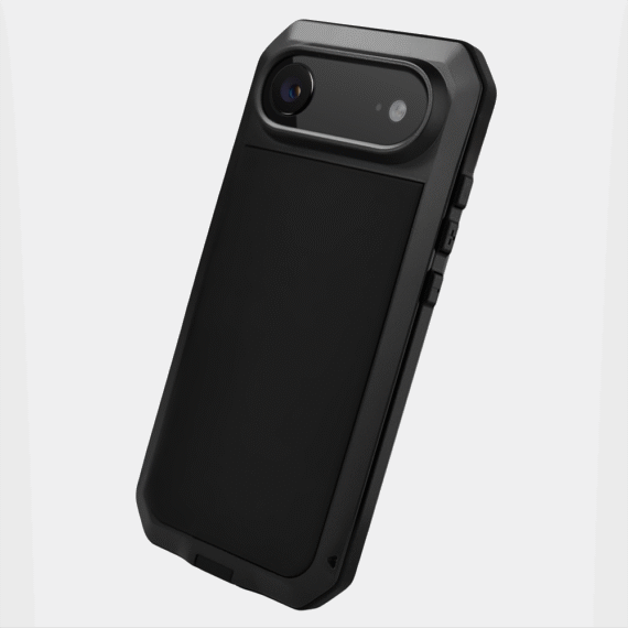 Etui do iPhone Air Panzer Max, metalowa, skręcana, pancerna obudowa przód+tył, czarne (7)
