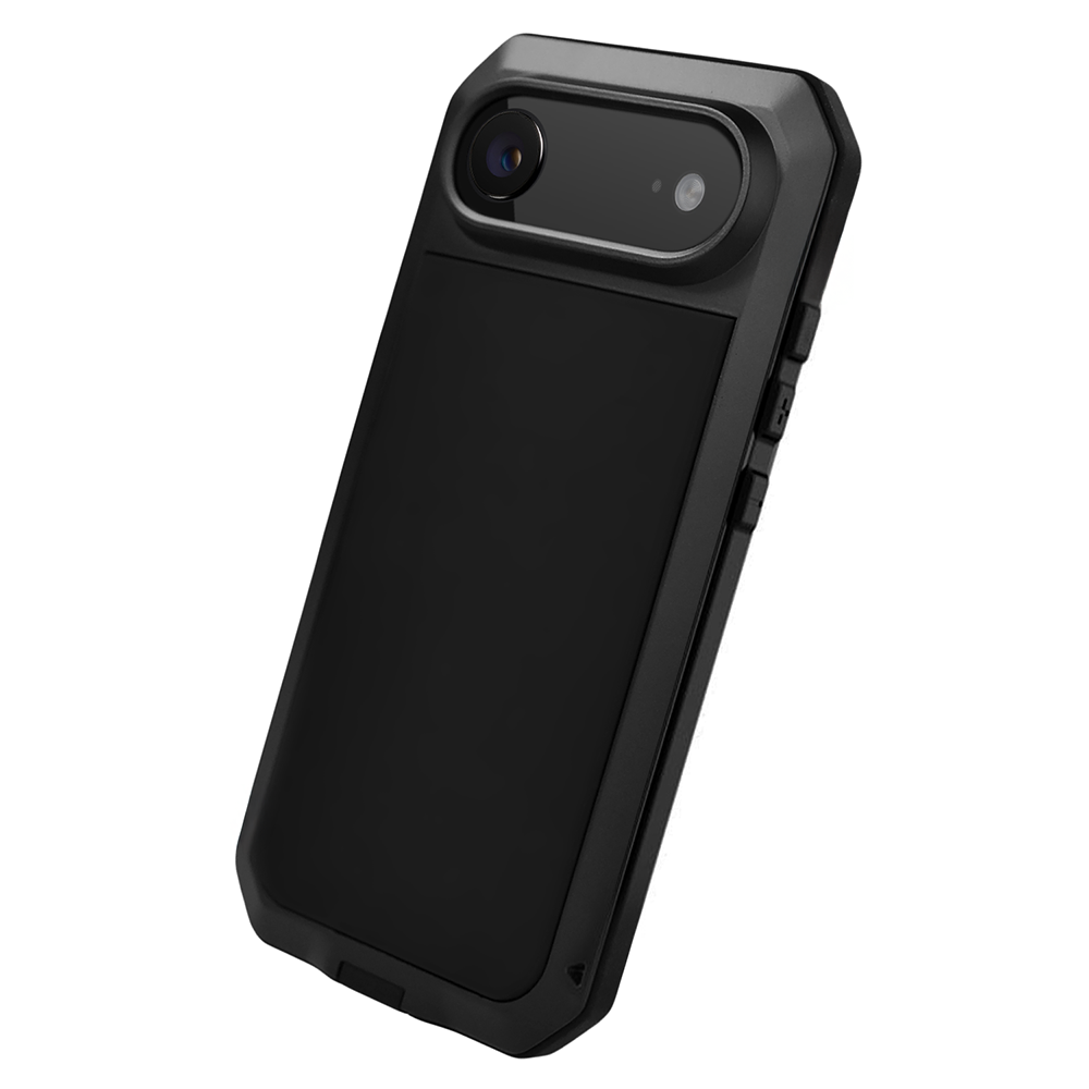 Etui do iPhone Air Panzer Max, metalowa, skręcana, pancerna obudowa przód+tył, czarne (7)